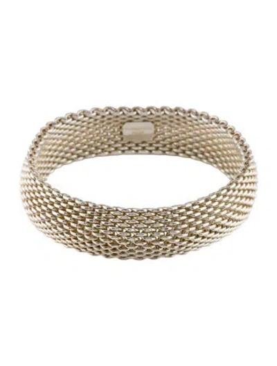 Pre-owned Tiffany & Co Somerset Bangle Bracelet, 7.75" In Multi