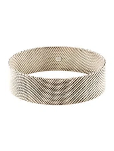 Pre-owned Tiffany & Co Somerset Mesh Bangle, 7.5" In Multi