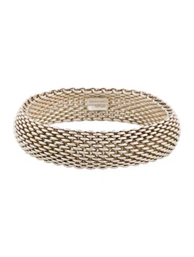Pre-owned Tiffany & Co Somerset Mesh Bracelet, 7" In Multi