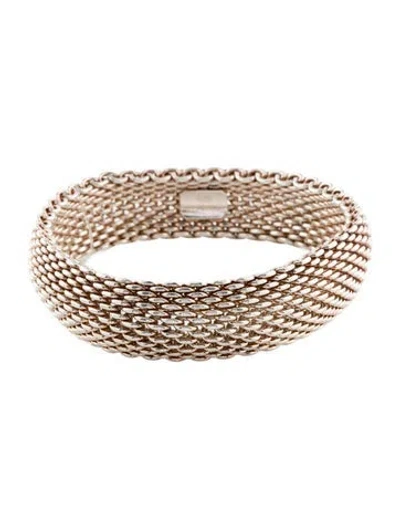 Pre-owned Tiffany & Co Somerset Mesh Bracelet, 7.25" In Multi