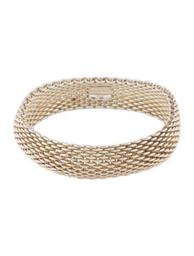Pre-owned Tiffany & Co Somerset Mesh Bracelet, 7.25" In Multi