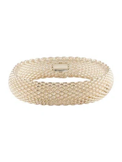 Pre-owned Tiffany & Co Somerset Mesh Bracelet, 7.25" In Multi