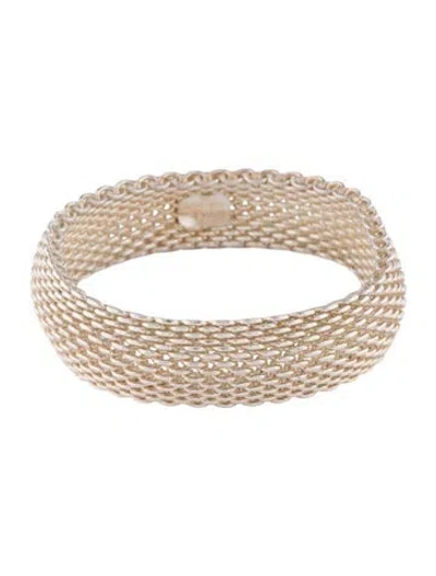 Pre-owned Tiffany & Co Somerset Mesh Bracelet, 7.25" In Multi