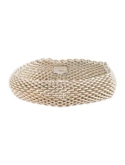 Pre-owned Tiffany & Co Somerset Mesh Bracelet, 7.5" In Multi