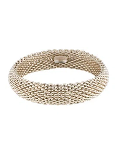 Pre-owned Tiffany & Co Somerset Mesh Bracelet, 7.5" In Multi