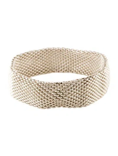 Pre-owned Tiffany & Co Somerset Mesh Bracelet, 8" In Multi