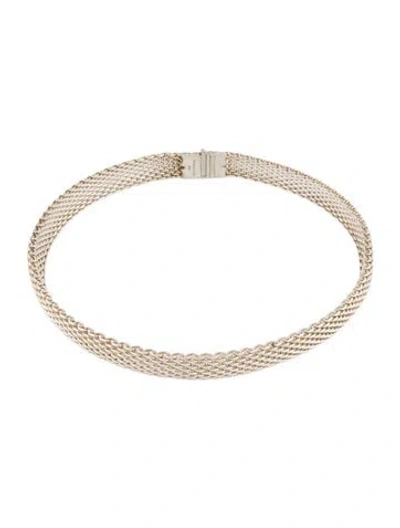 Pre-owned Tiffany & Co Somerset Mesh Collar Necklace, 17" In Multi