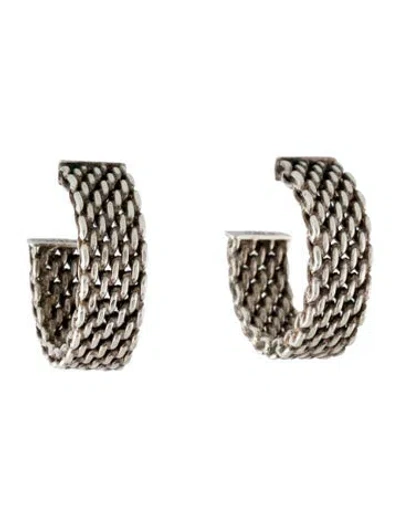 Pre-owned Tiffany & Co Somerset Mesh Hoop Earrings In Multi