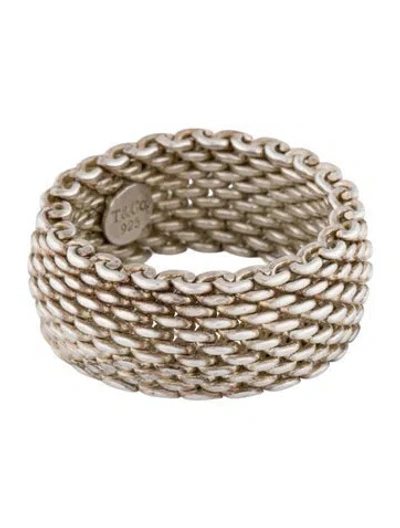 Pre-owned Tiffany & Co Somerset Mesh Ring In Multi