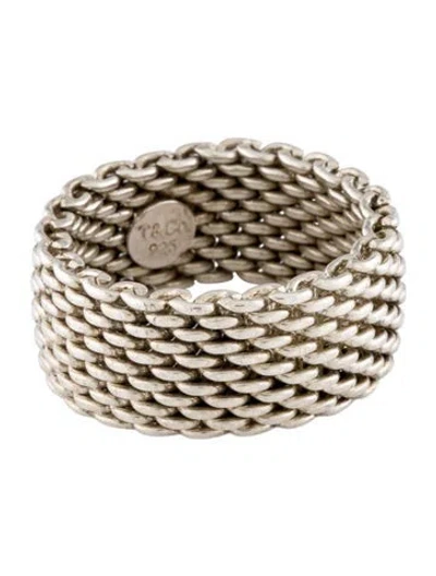 Pre-owned Tiffany & Co Somerset Mesh Ring In Multi