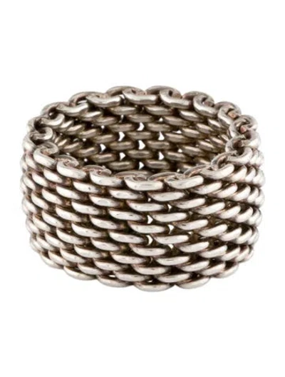 Pre-owned Tiffany & Co Somerset Mesh Ring In Multi