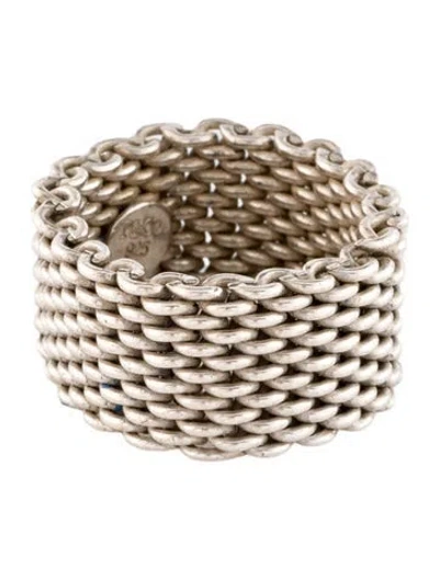 Pre-owned Tiffany & Co Somerset Mesh Ring In Multi
