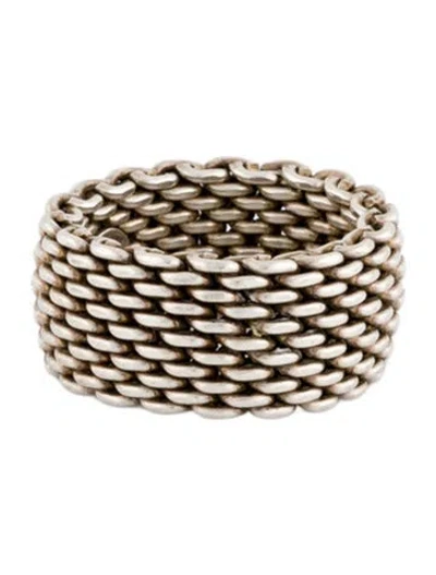 Pre-owned Tiffany & Co Somerset Mesh Ring In Multi