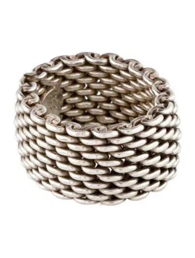 Pre-owned Tiffany & Co Somerset Mesh Ring In Multi