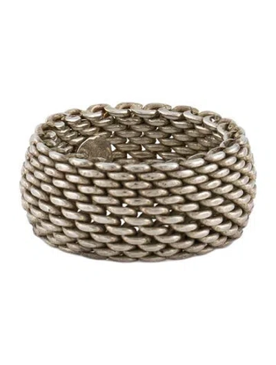 Pre-owned Tiffany & Co Somerset Mesh Ring In Multi