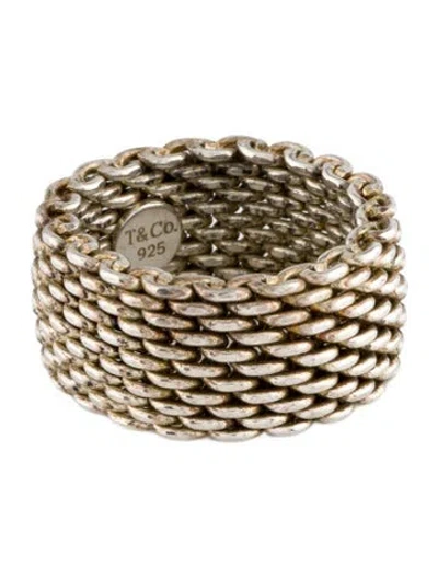 Pre-owned Tiffany & Co Somerset Mesh Ring In Multi