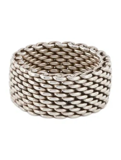 Pre-owned Tiffany & Co Somerset Mesh Ring In Multi