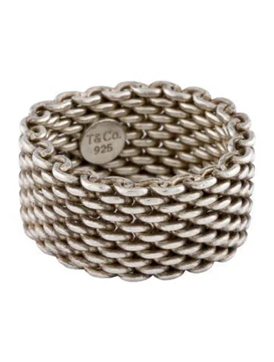 Pre-owned Tiffany & Co Somerset Mesh Ring In Multi
