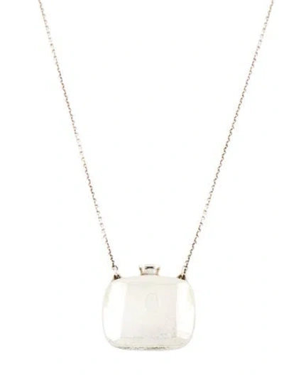 Pre-owned Tiffany & Co Square Bottle Pendant Necklace, 25.5" In Multi