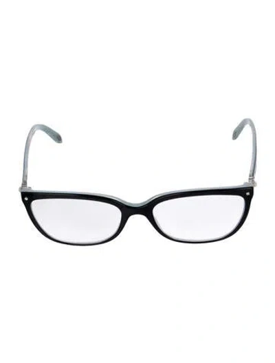 Pre-owned Tiffany & Co Square Clear Sunglasses In Black/blue