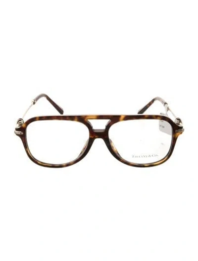 Pre-owned Tiffany & Co Square Eyeglasses In Brown