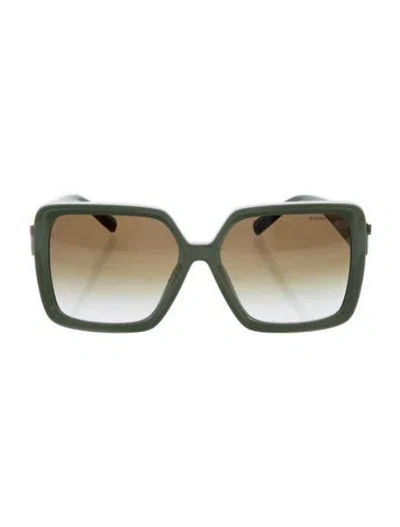 Pre-owned Tiffany & Co Square Gradient Sunglasses In Green