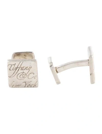 Pre-owned Tiffany & Co Square Notes Cufflinks In Multicolor