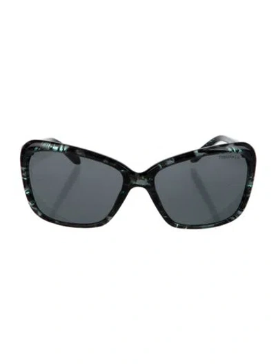 Pre-owned Tiffany & Co Square Tinted Sunglasses In Black