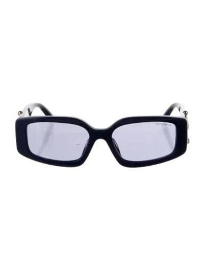Pre-owned Tiffany & Co Square Tinted Sunglasses In Blue