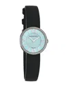 Tiffany & Co . Stainless Steel Calfskin Diamond Bezel Atlas 2-hand Quartz Watch  (authentic Pre-loved In Black