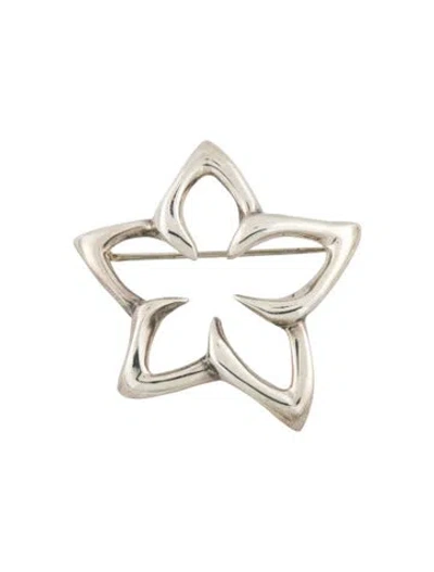 Pre-owned Tiffany & Co Star Plumeria Floral Brooch Pin In Multi