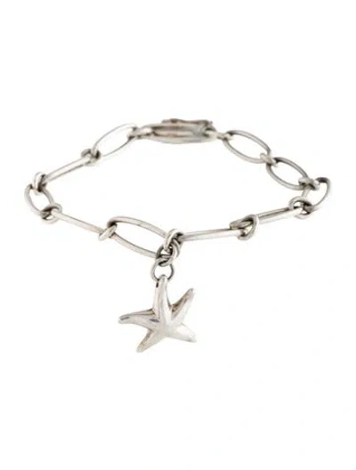 Pre-owned Tiffany & Co Starfish Charm Bracelet, 6.75" In Multi