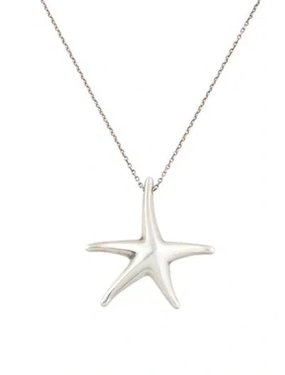 Pre-owned Tiffany & Co Starfish Pendant Necklace, 16" In Multi