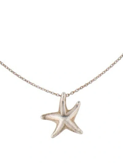 Pre-owned Tiffany & Co Starfish Pendant Necklace, 16.25" In Multi