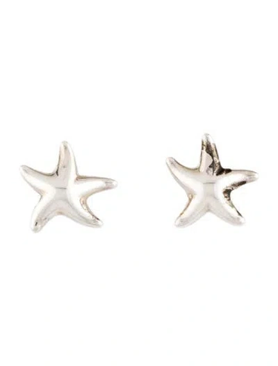 Pre-owned Tiffany & Co Starfish Stud Earrings In Multi