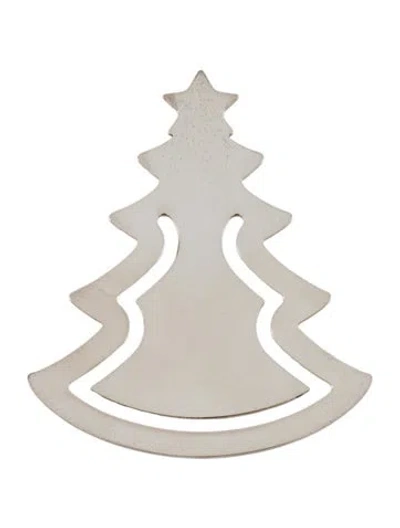 Pre-owned Tiffany & Co Sterling Christmas Tree Bookmark In Silver