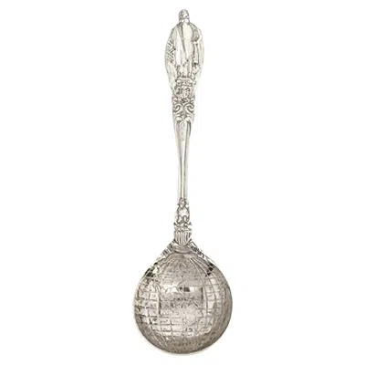 Pre-owned Tiffany & Co Sterling Christopher Columbus Globe Bowl Souvenir Spoon #14890 In Multi