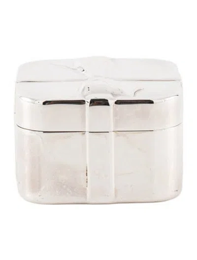 Pre-owned Tiffany & Co Sterling Mini Gift Box In Silver