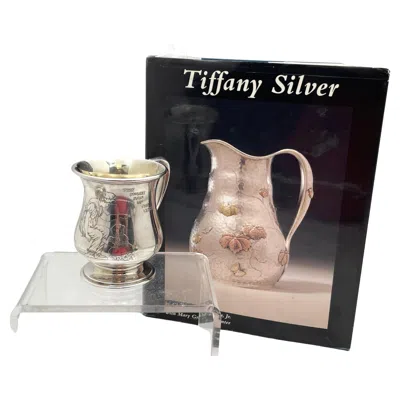 Pre-owned Tiffany & Co . Sterling Silver 1908 Child Mug The Mouse Ran Up The Clock In Black