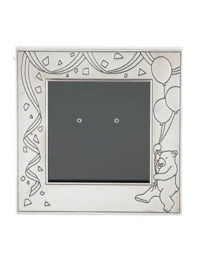 Pre-owned Tiffany & Co Sterling Silver Abc Bears Picture Frame In Metallic/silver