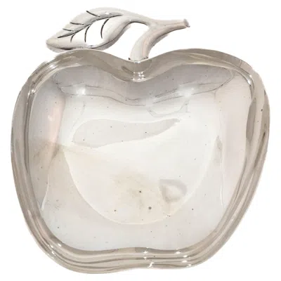 Pre-owned Tiffany & Co Sterling Silver Apple Dish In Sand