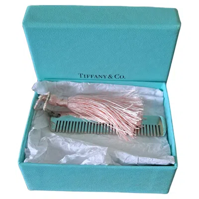 Pre-owned Tiffany & Co . Sterling Silver Baby Comb With Pink Silk Tassel, Italy