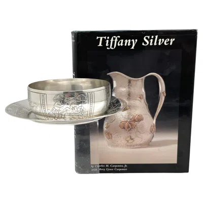 Pre-owned Tiffany & Co . Sterling Silver Child Bowl & Underplate With Boys Playing Sports In Black