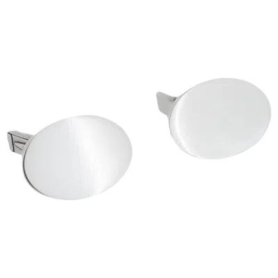 Pre-owned Tiffany & Co . Sterling Silver Classic Oval Cufflinks In Multi