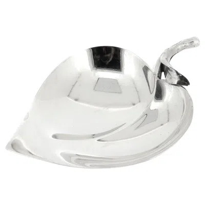 Pre-owned Tiffany & Co Sterling Silver Figural Leaf Dish Or Vide Poche