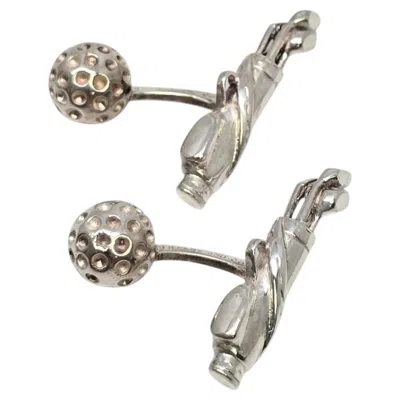 Pre-owned Tiffany & Co Sterling Silver Golf Bag And Golf Ball Cufflinks #25972 In Multiple