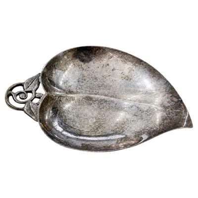 Pre-owned Tiffany & Co . Sterling Silver Leaf Bowl, Mid-20th Century, 6" Long In Multiple