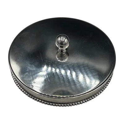 Pre-owned Tiffany & Co . Sterling Silver Lidded Coaster In Black