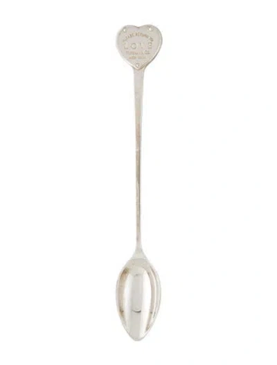 Pre-owned Tiffany & Co Sterling Silver Love Spoon In Metallic/silver