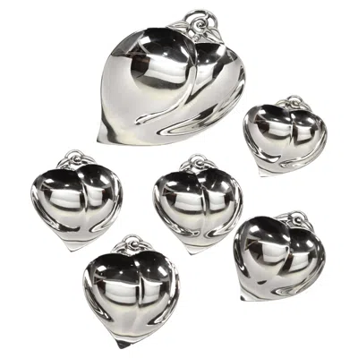 Pre-owned Tiffany & Co . Sterling Silver Mid-century Leaf Bowl And Matching Leaf Nut Dishes In Multi